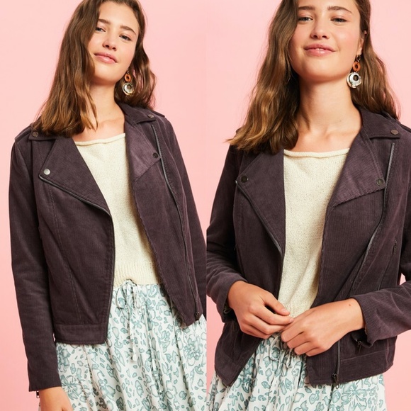 LIEN Plum Moto Jacket - CHARCOAL - Picture 2 of 4